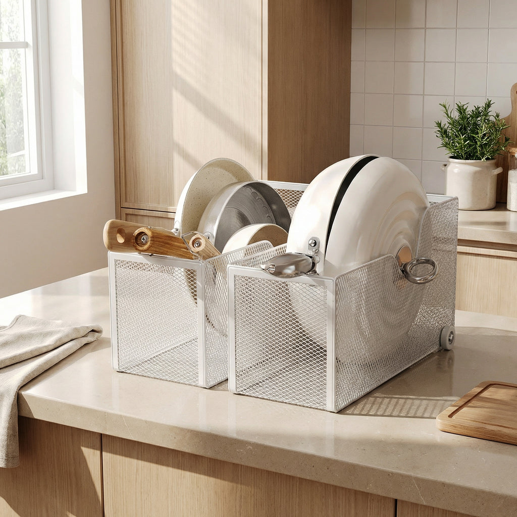 Pan Lid Organizer for Cabinets & Countertops
