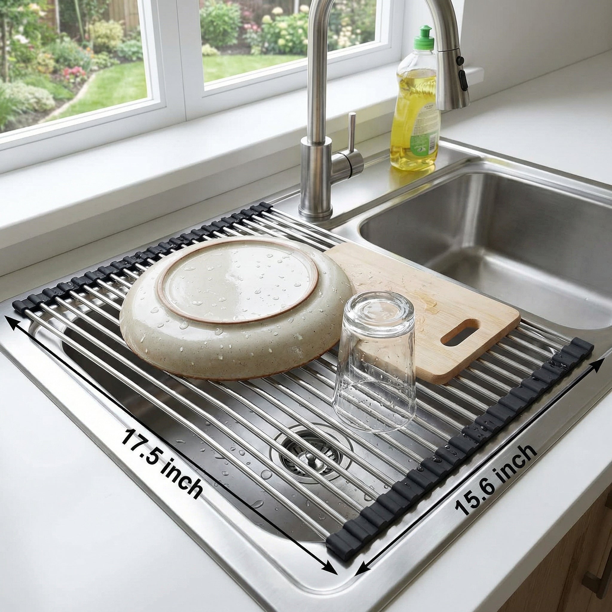 Over-the-Sink Roll-Up Drying Rack
