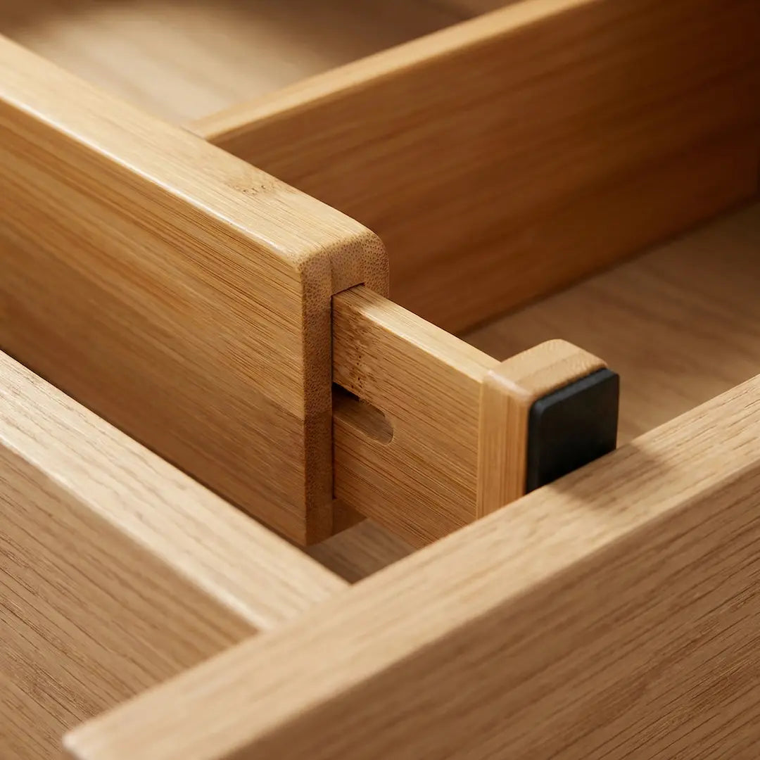 Premium Bamboo Drawer Dividers | Adjustable & Spring-Loaded (set of 4)