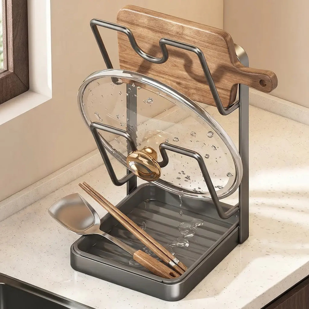 Northwood Culinary Stand: Heavy-Duty Lid & Cutting Board Organizer
