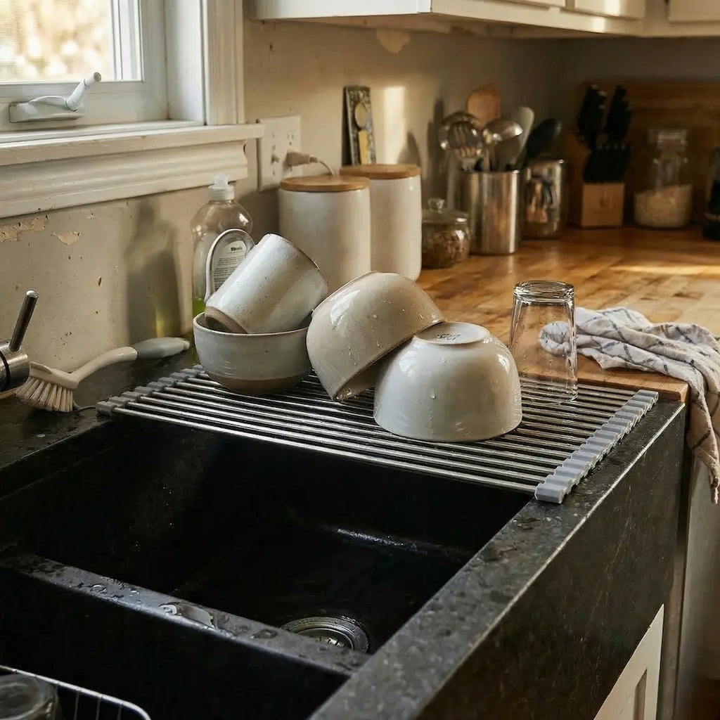 Over-the-Sink Roll-Up Drying Rack