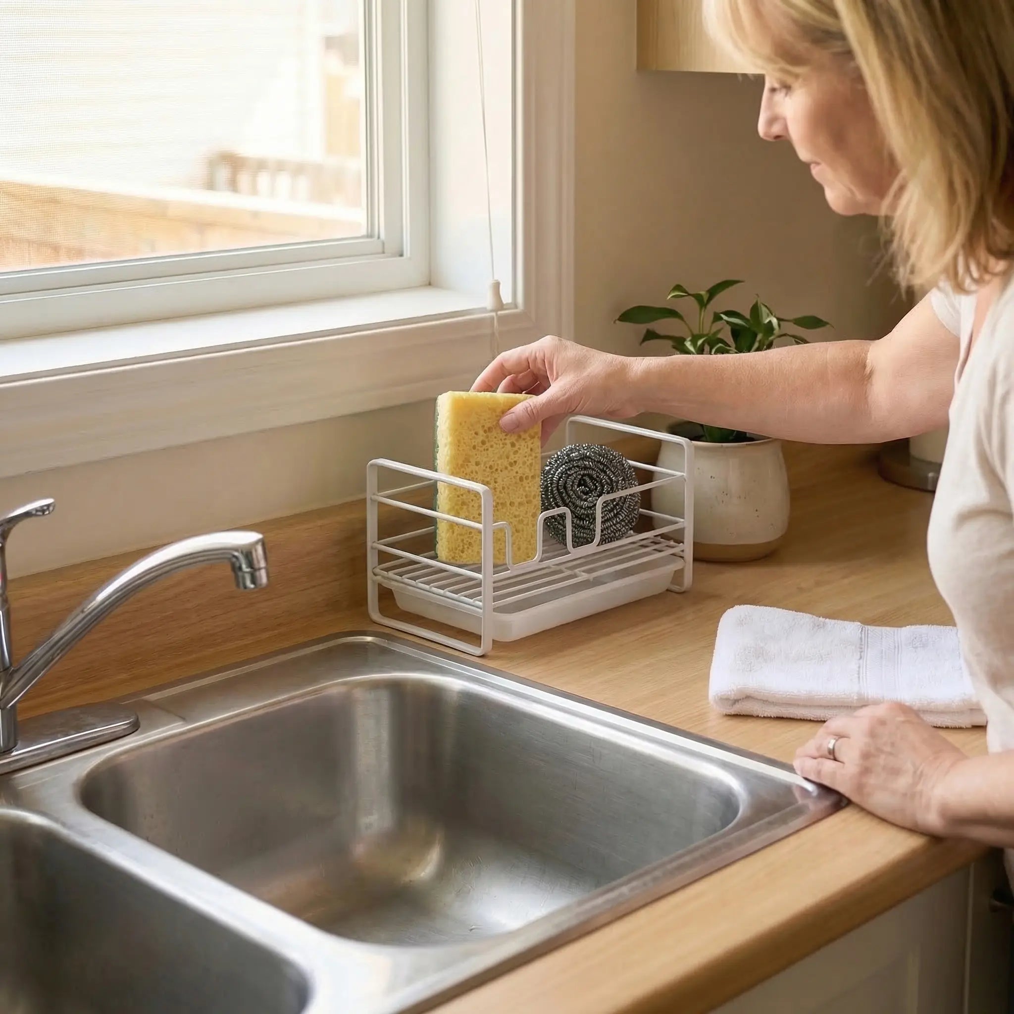 Anti-Bacterial Sink Organizer & Sponge Caddy