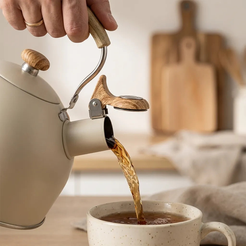 Heritage Universal Whistling Kettle – Timeless Charm in Off-White