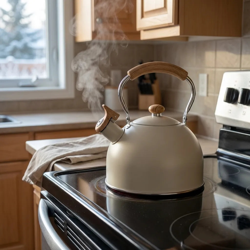 Heritage Universal Whistling Kettle – Timeless Charm in Off-White