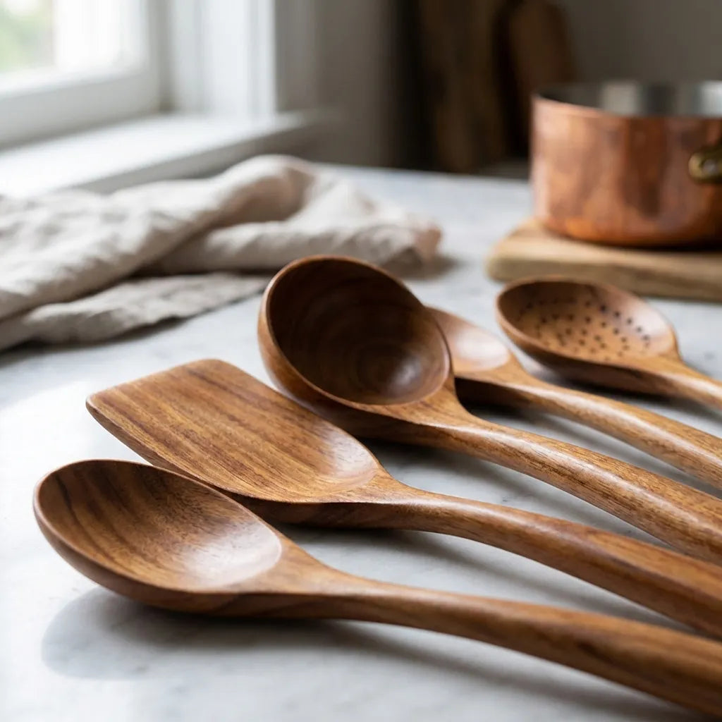 Acacia Wood Cooking Utensil 5-Piece Set